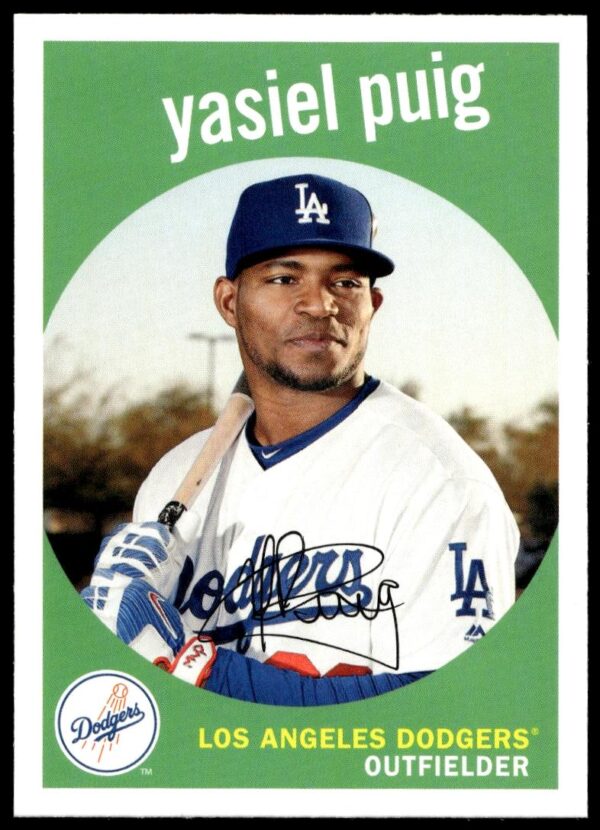 2018 Topps Archives Yasiel Puig Purple #6 (Front)