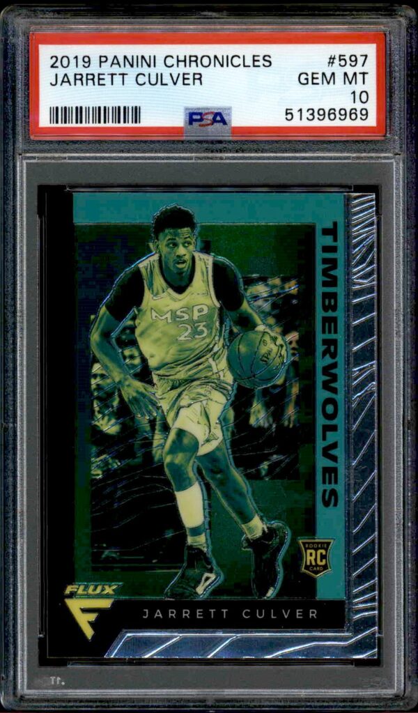 2019 Panini Chronicles Jarrett Culver #597 (PSA 10) (Front)