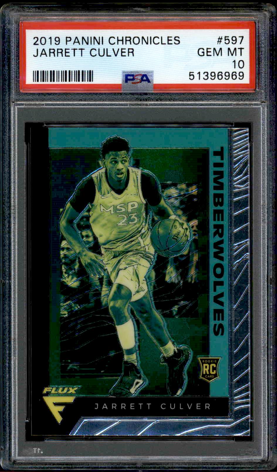 2019 Panini Chronicles Jarrett Culver #597 (PSA 10) (Front)
