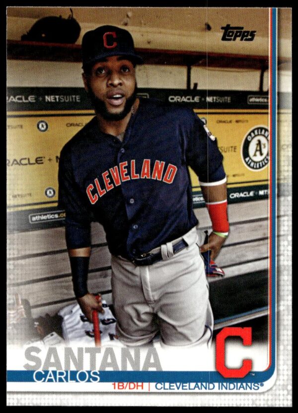 2019 Topps Series 2 Carlos Santana #585 (Front)