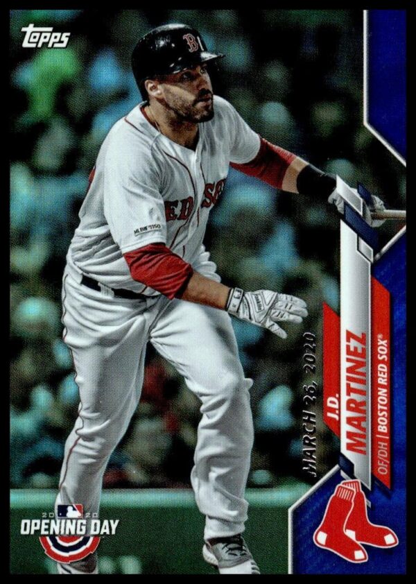2020 Topps Opening Day J.D. Martinez Blue Foil #32 (Front)