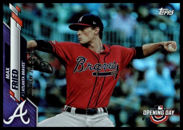 2020 Topps Opening Day Max Fried Blue Foil #42 (Front)