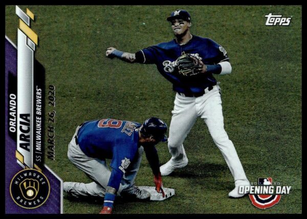 2020 Topps Opening Day Orlando Arcia Blue Foil #82 (Front)