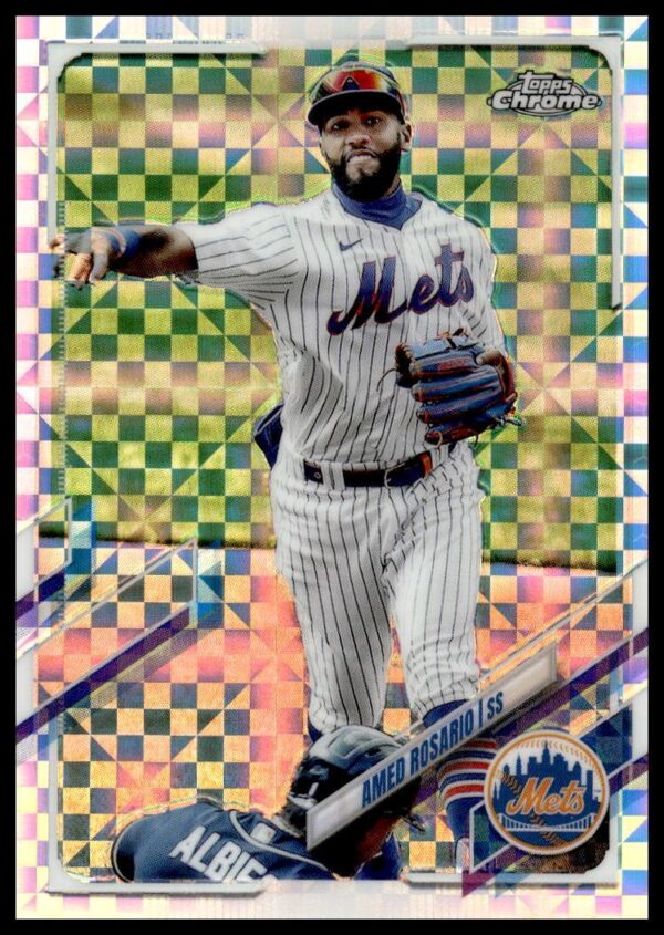 2021 Topps Chrome Amed Rosario X-Fractor #190 (Front)
