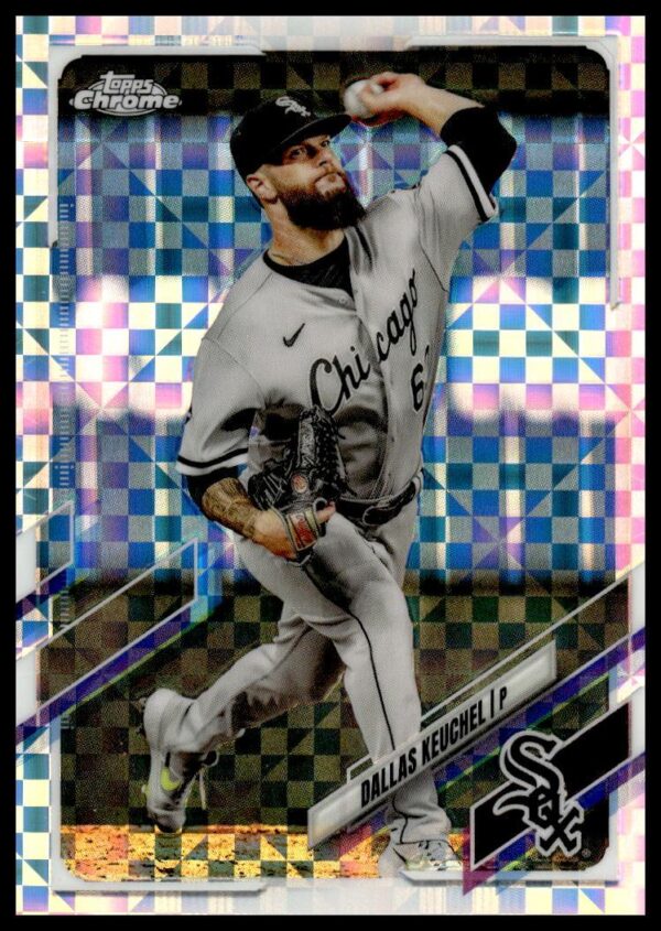 2021 Topps Chrome Dallas Keuchel X-Fractor #91 (Front)