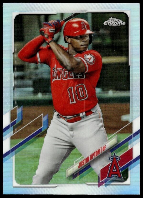 2021 Topps Chrome Justin Upton Prism Refractor #201 (Front)