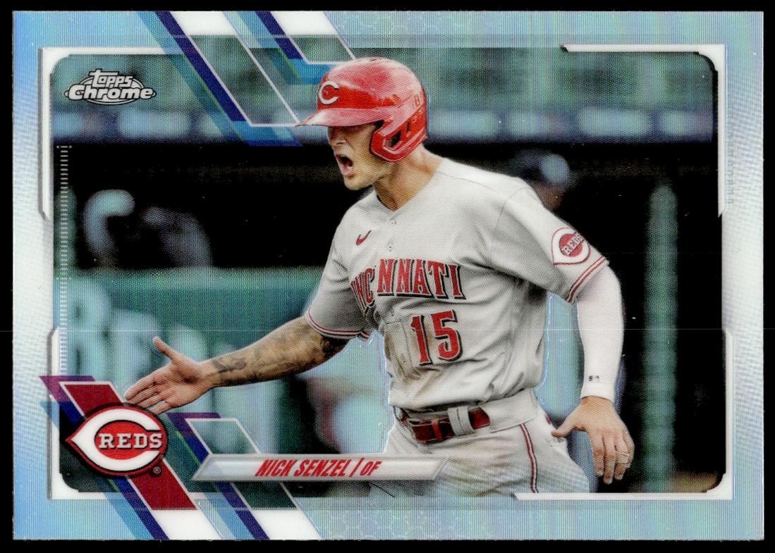 2021 Topps Chrome Nick Senzel Prism Refractor #185 (Front)
