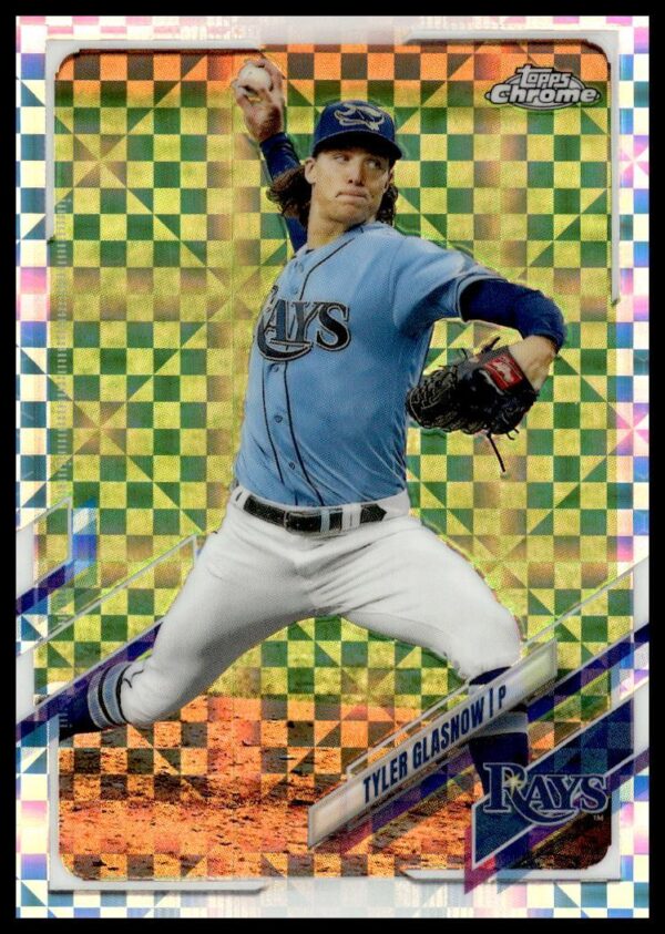 2021 Topps Chrome Tyler Glasnow X-Fractor #129 (Front)