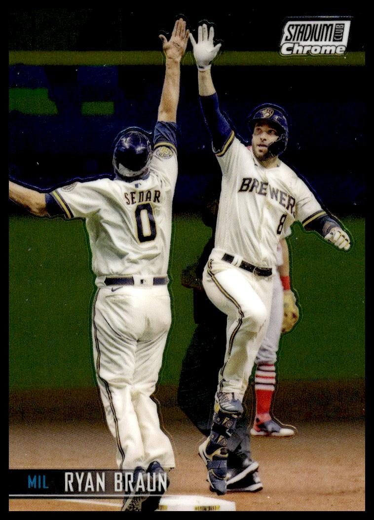 2021 Topps Stadium Club Chrome Ryan Braun #119 (Front)