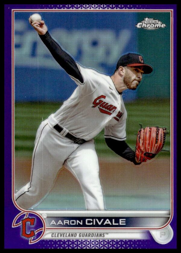 2022 Topps Chrome Update Aaron Civale Purple Refractor #USC160 (Front)
