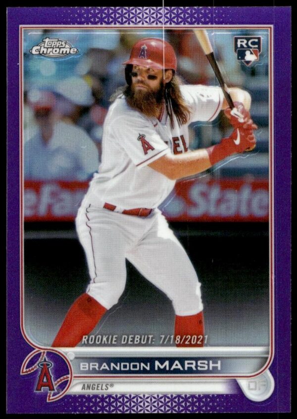 2022 Topps Chrome Update Brandon Marsh Purple Prism Refractor #USC188 (Front)