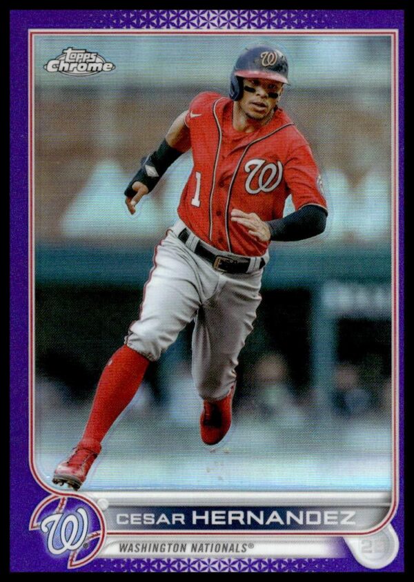 2022 Topps Chrome Update Cesar Hernandez Purple Refractor #USC88 (Front)