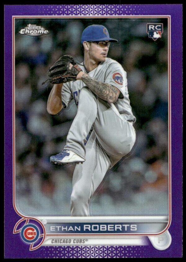 2022 Topps Chrome Update Ethan Roberts Purple Prism Refractor #USC31 (Front)