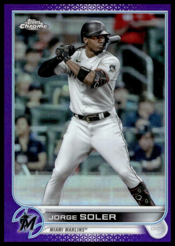 2022 Topps Chrome Update Jorge Soler Purple Refractor #USC132 (Front)