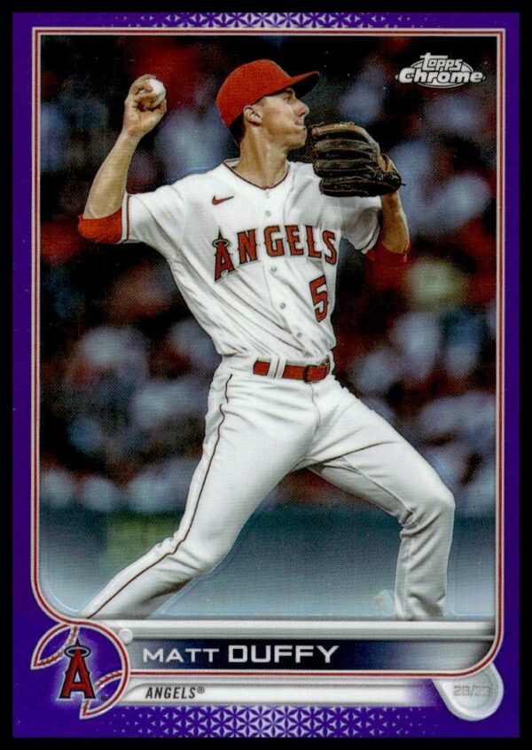 2022 Topps Chrome Update Matt Duffy Purple Refractor #USC73 (Front)