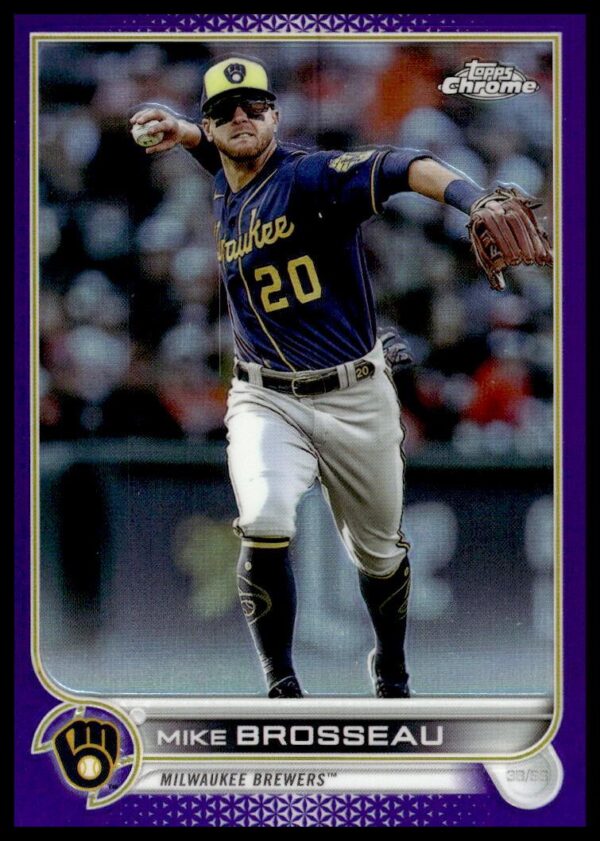 2022 Topps Chrome Update Mike Brosseau Purple Refractor #USC4 (Front)