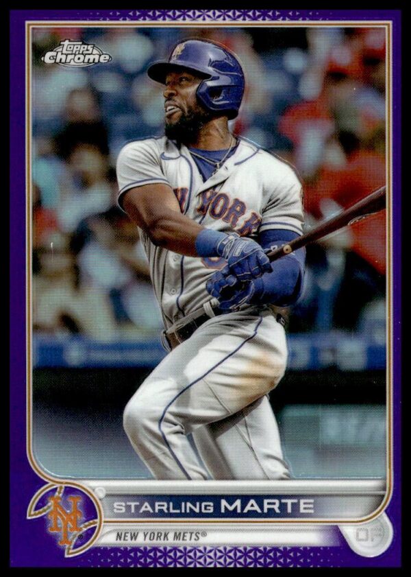 2022 Topps Chrome Update Starling Marte Purple Refractor #USC106 (Front)