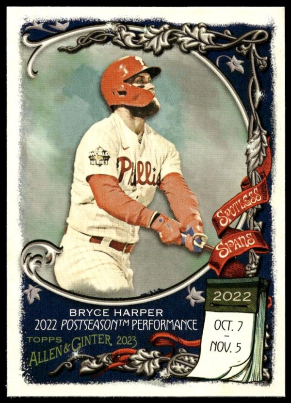 2023 Topps Allen & Ginter Bryce Harper Spotless Spans #SS-34 (Front)