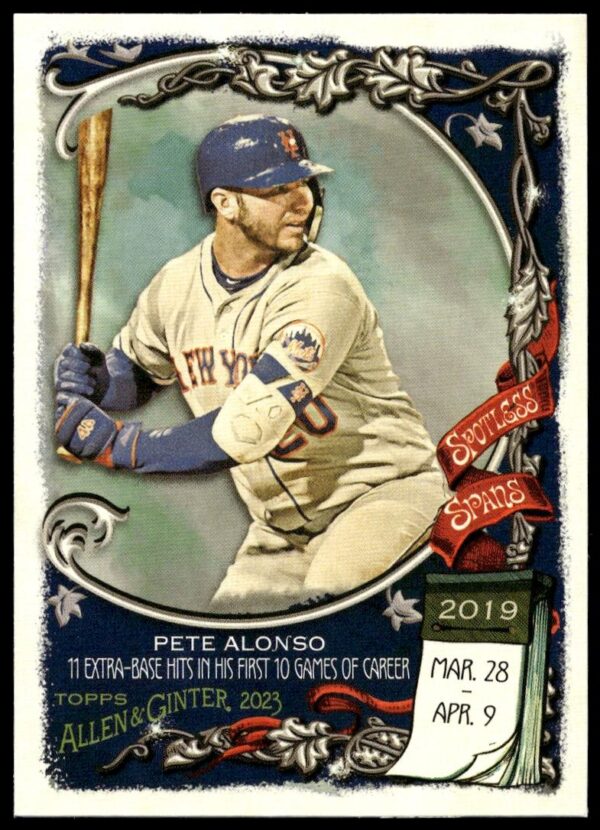 2023 Topps Allen & Ginter Pete Alonso Spotless Spans #SS-38 (Front)