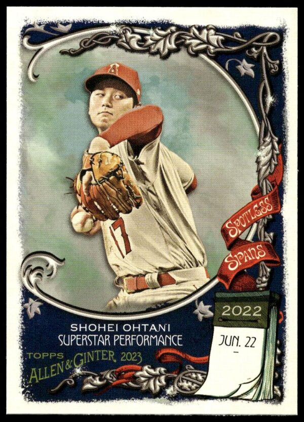 2023 Topps Allen & Ginter Shohei Ohtani Spotless Spans #SS-40 (Front)