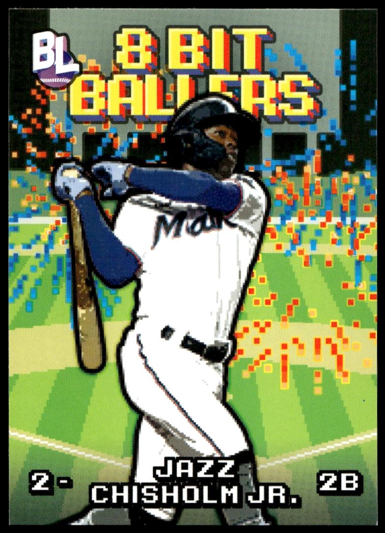 2023 Topps Big League Jazz Chisholm Jr. 8 Bit Ballers #8B-12 (Front)