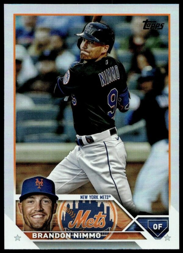 2023 Topps Series 2 Brandon Nimmo Rainbow Foil #614 (Front)