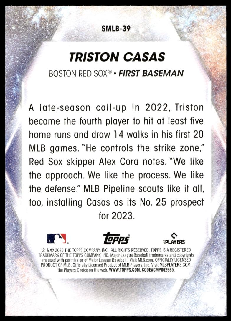 2023 Topps Series 2 Triston Casas Stars of MLB #SMLBC-39 (Back)