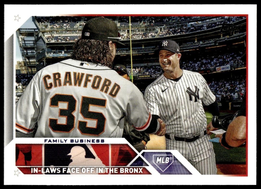 2023 Topps Update Family Business (Brandon Crawford / Gerrit Cole) #US134 (Front)
