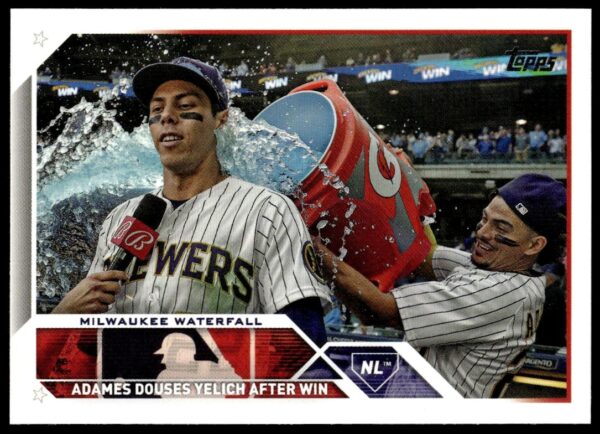 2023 Topps Update Milwaukee Waterfall (Christian Yelich / Willy Adames) #US328 (Front)