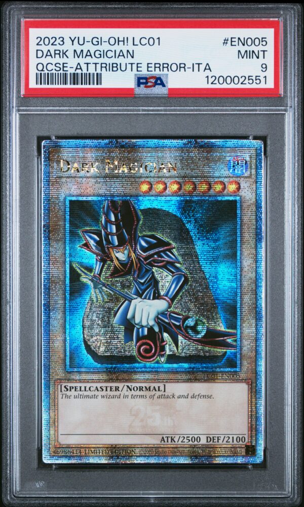 2023 Yu-Gi-Oh! Dark Magician Error Card 25th Anniversary Edition, PSA 9.