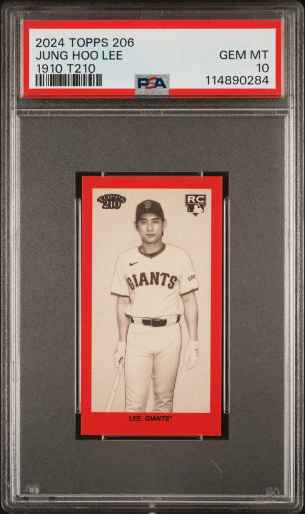 Jung Hoo Lee 2024 Topps 206 Baseball Card PSA 10 Graded 1910 T210 Design.