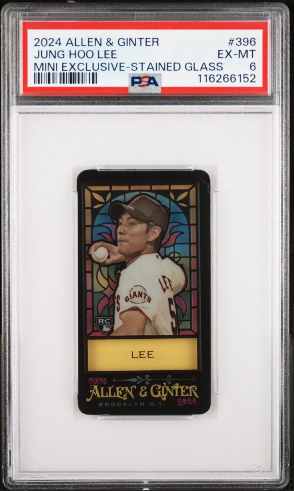 2024 Topps Jung Hoo Lee Mini Stained Glass Card, PSA 6, Allen & Ginter Series.