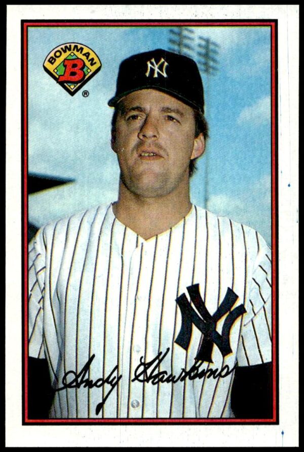 1989 Bowman Andy Hawkins #166 (Front)