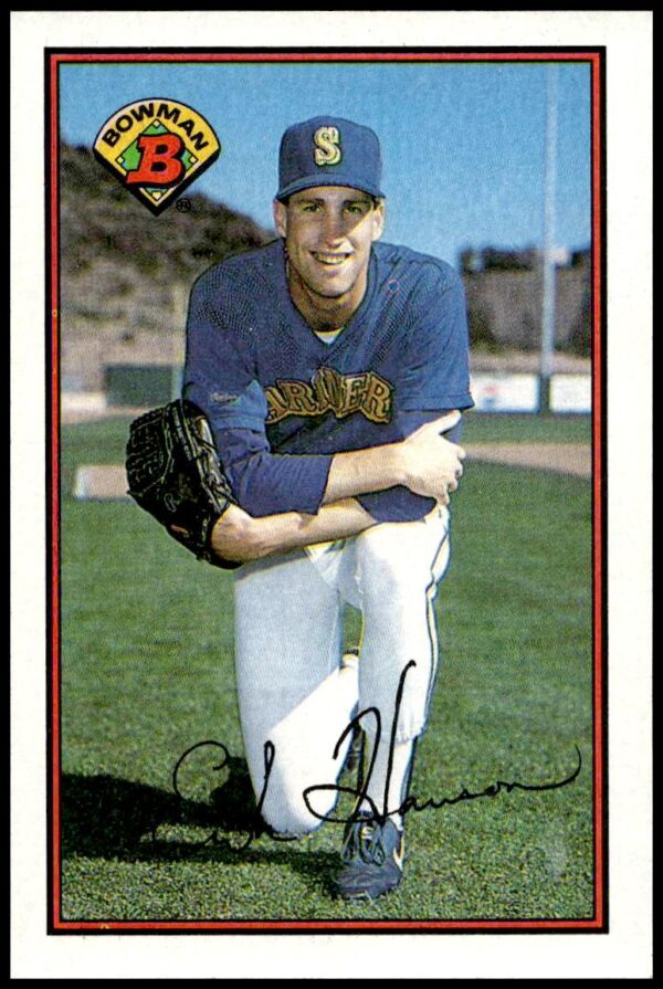 1989 Bowman Erik Hanson #206 (Front)