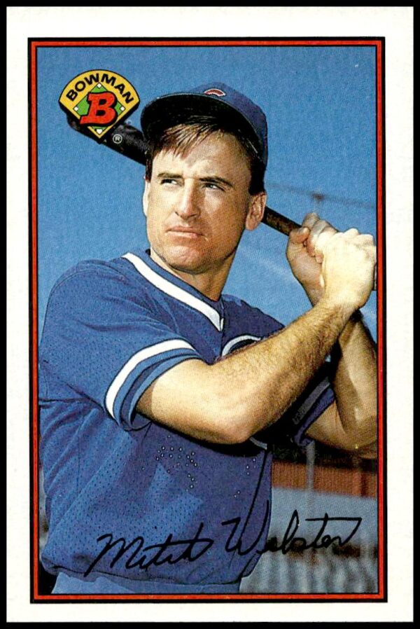 1989 Bowman Mitch Webster #296 (Front)