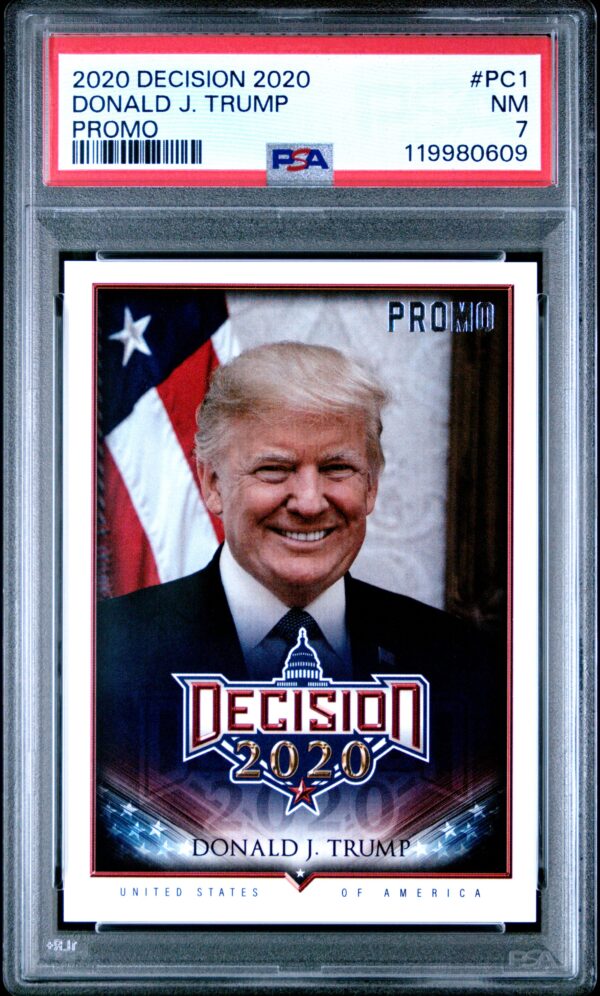 2020 Leaf Decision Donald J. Trump Promo #PC1 (PSA 7) (Front)
