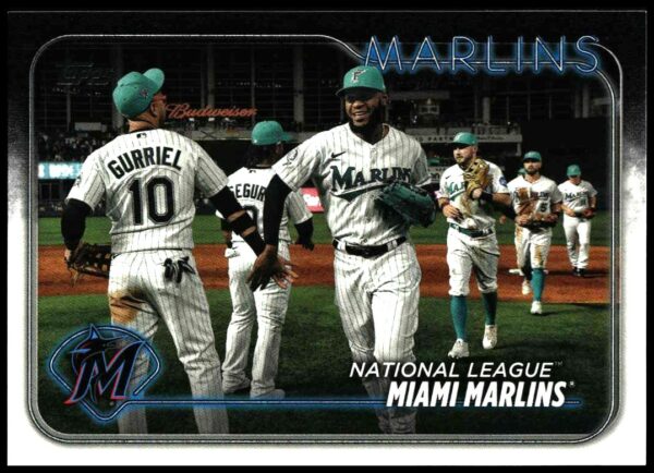 2024 Topps Series 1 Miami Marlins #252 (Front)