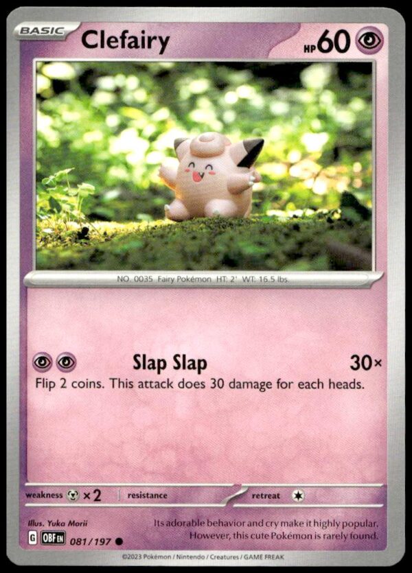 2023 Pokémon Scarlet & Violet - Obsidian Flames Clefairy #081/197 (Front)